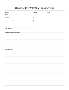 Organic Chemistry Lab Report Template