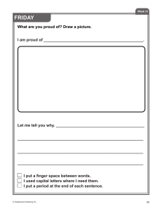 Pride Worksheet for Elementary Students