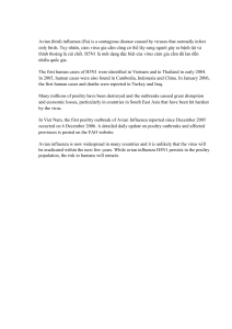Avian Influenza: H5N1 Spread and Impact