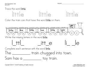 Little Word Recognition Worksheet