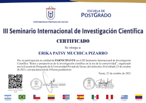 Certificado Seminario Investigación Científica
