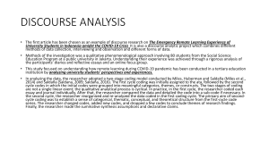 Discourse Analysis: Remote Learning in Indonesia During COVID-19
