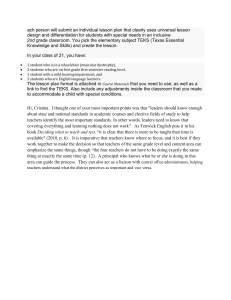 2nd Grade Inclusive Lesson Plan Assignment