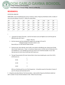 Statistical Analysis Worksheet: Frequency Distribution & Measures