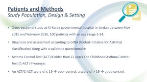 Asthma, Vitamin D, and Atopy in Jordanian Children