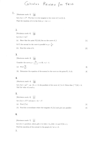Calculus Review Worksheet