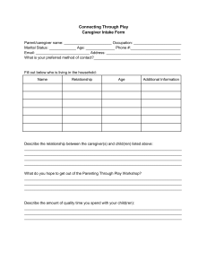 Intake form Child Parent Relational Therapy