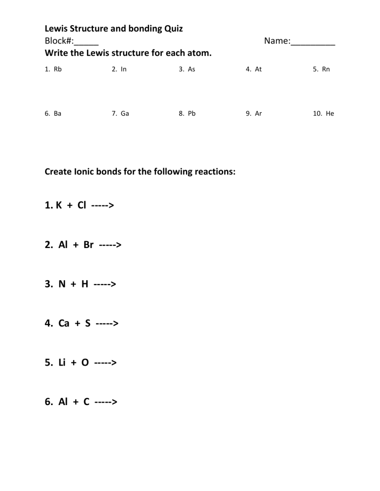 Ionic bonding