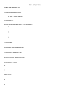 Soil & Soil Type Worksheet