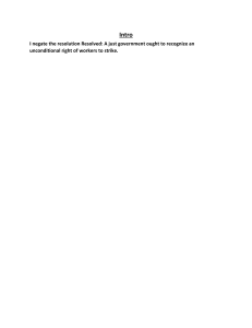 Debate Brief: No Unconditional Right to Strike