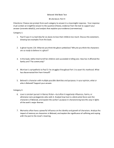 Beloved Mid Book Test: IB Literature Part 4