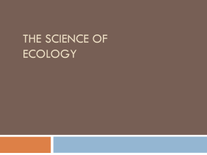 1.The science of ecology
