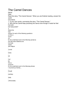 The Camel Dances: Fable Comprehension Worksheet