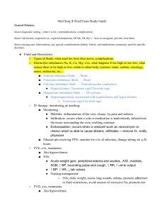 Med Surg II Study Guide: Fluids, Electrolytes, Diabetes