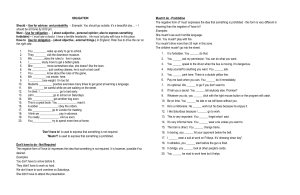 Modal Verbs: Should, Must, Have To - Grammar Worksheet