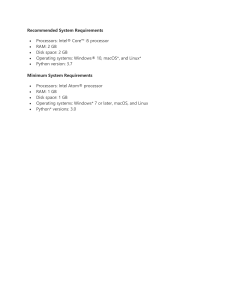 Software System Requirements: Minimum & Recommended