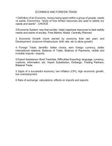 Economics & Foreign Trade: Key Concepts Summary