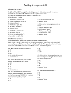 Seating Arrangement Practice Questions