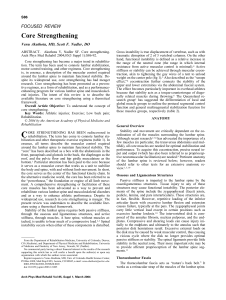 Core Strengthening - Akuthota and Nadler 2004