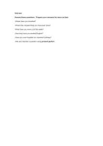 Oral Test Prep Questions