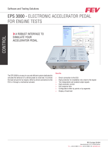 EPS 3000 Electronic Accelerator Pedal Specs