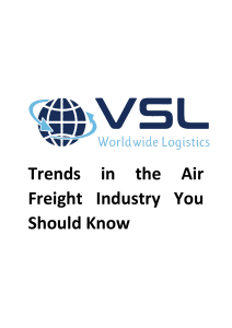 Trends in the Air Freight Industry You Should Know - VSL Logistics Ltd