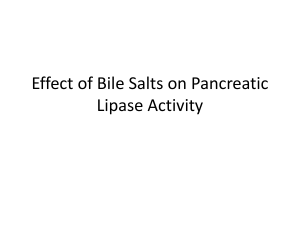 Bile Salts Effect on Pancreatic Lipase Activity