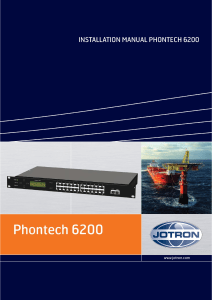 Phontech 6200 Installation Manual