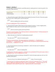 Production Possibilities Worksheet: Economics