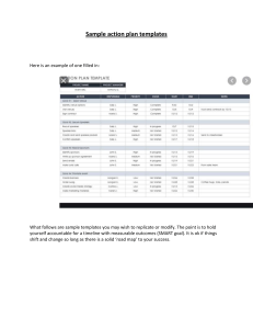 Sample Action Plan Template