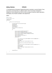 Java Programming Lab Assignments