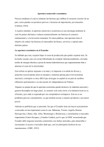 Apertura Comercial y Económica en Ecuador