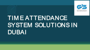 TIME ATTENDANCE SYSTEM SOLUTIONS IN DUBAI