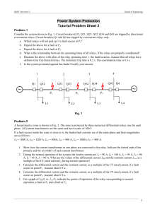 Power System Protection Tutorial Problems