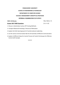 Management Concepts Exam Paper