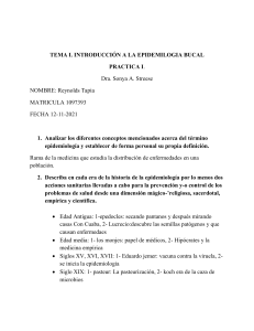 Práctica de Epidemiología Bucal: Conceptos y Historia
