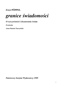 Granice Świadomości: Ernst Pöppel - Psychologia Poznawcza