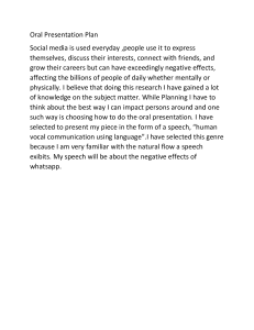 WhatsApp Negative Effects: Oral Presentation Plan