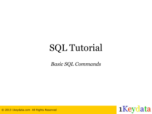 SQL Tutorial: Basic SQL Commands
