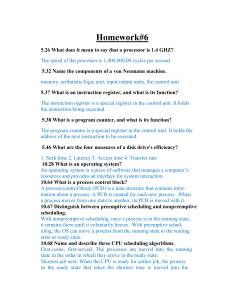 Computer Architecture & OS Homework