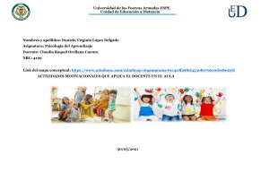 Psicología del Aprendizaje: Actividades Motivacionales en el Aula