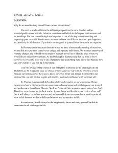 Studying the Self: Perspectives on Self-Awareness
