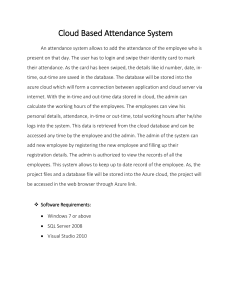 Cloud Based Attendance System: Requirements & Features
