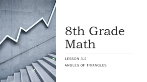 Angles of Triangles: 8th Grade Math Lesson