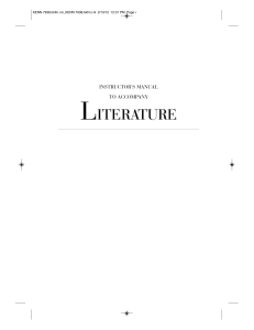 Literature Instructor's Manual: Fiction, Poetry, Drama