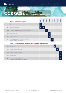 OCR GCSE Computer Science Specification Map