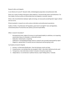 Research Ethics & Integrity Course Material