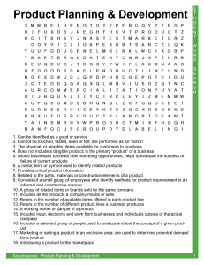 Word Search - Product Planning  Development