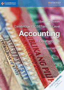 Accounting IGCSE and O Level Coursebook