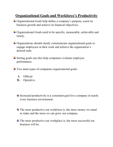 Organizational Goals & Workforce Productivity